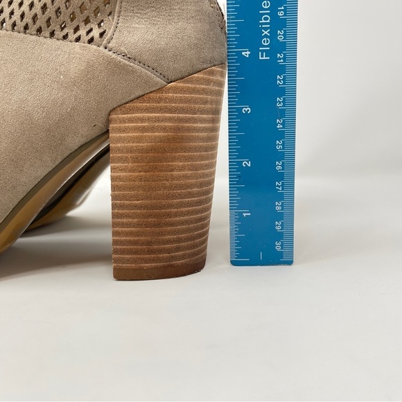 Report Barnack Grey Stacked Heeled Open Toe Cut Out Ankle‎ Boot - Picture 6 of 9